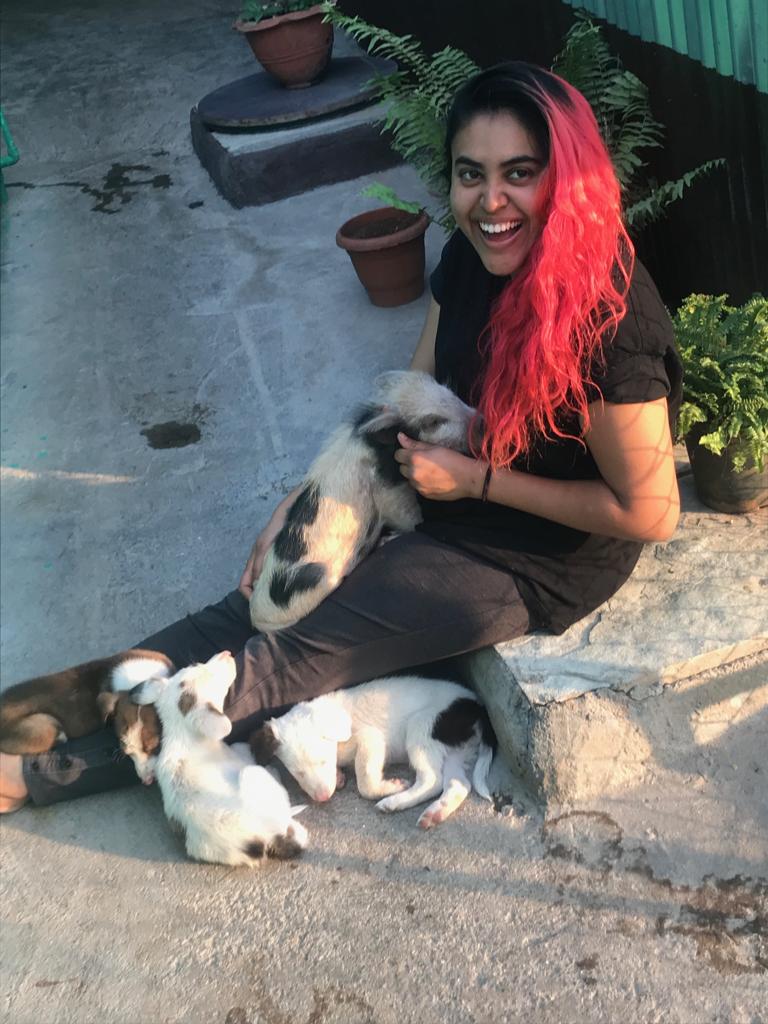 Kiki and her puppy friends.